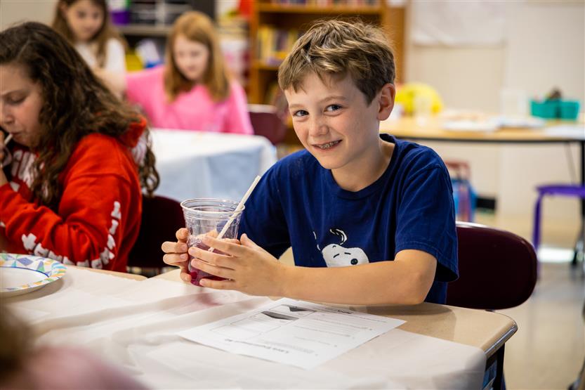 College Grove students in a science class